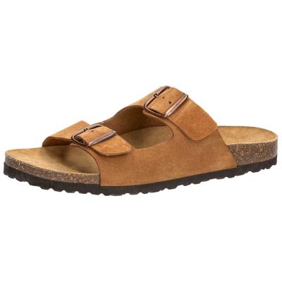 Pantolette LICO "Pantolette Alvaro", Herren, Gr. 40, braun, Leder, Schuhe Pantolette