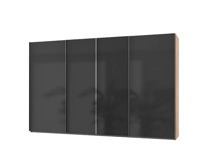 Schwebetürenschrank Level 36 C 350 x 216cm ohne Hochglanz Grau/Eiche Dekor