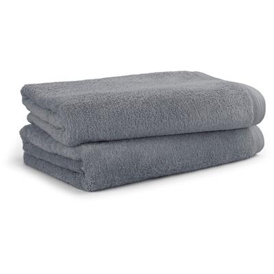 Badetücher MÖVE "Superwuschel 100% Premium Cotton Baumwolle", beige (stone), B:80cm L:150cm, Walkfrottier, Obermaterial: 100% Baumwolle, Handtücher, Spar-Set, Made in Germany, 2x Badetücher mit Bordüre, einfarbig, weich