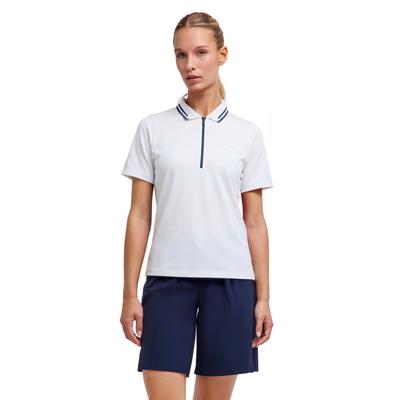 Poloshirt FALKE "FALKE Polo Shirt", Damen, Gr. XS, weiß (2006), Shirts
