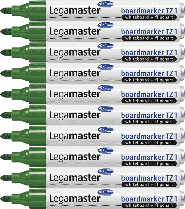 Legamaster TZ 1 Whiteboard- und Flipchart-Marker grün 1,5 - 3,0 mm, 10 St.