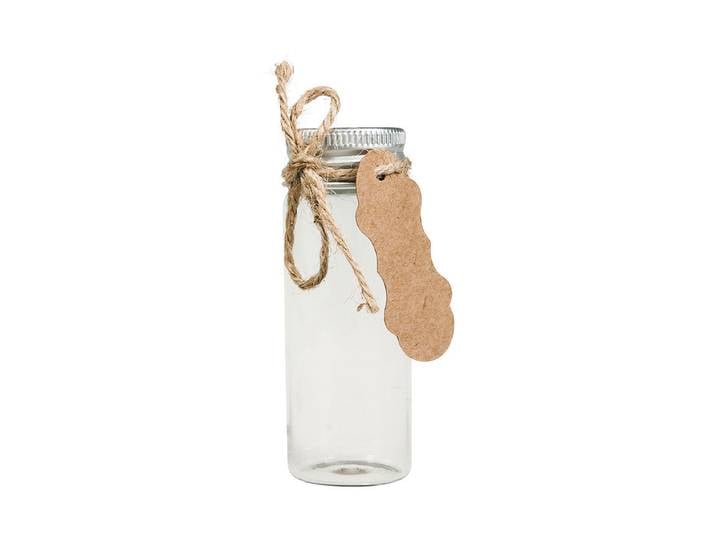 Rayher Glasgefäss mit Metall-Schraubdeckel ⌀ 3 × 8 cm 37 ml