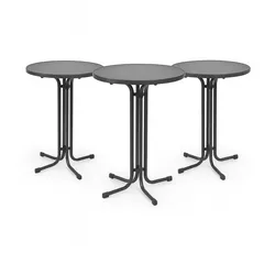 STEHTISCH Bellini Ø60xH110cm Grau (3tlg)