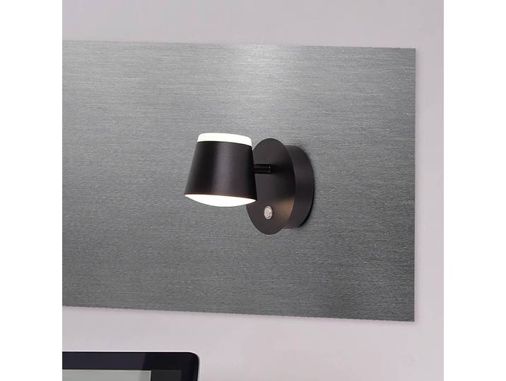 Applique murale Tondo 12 x 12 x 15cm Noir/Noir Fer verni LED Module LED