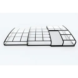 GreenYard Poolüberdachung "Aqualina" aus Aluminium, ca. 6,63 x 3,26 x 0,8 m