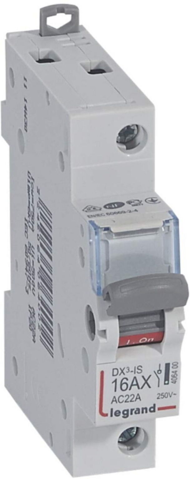 Legrand Interruttore di montaggio in serie, Pulsante Grigio da 1P 16A.