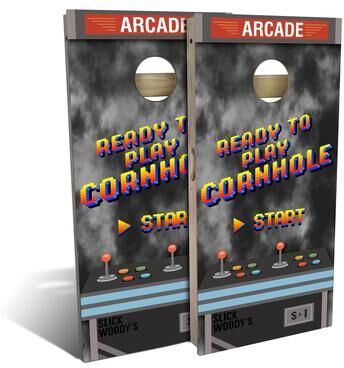 Skip's Garage Arcade Game Outdoor Cornhole Board Set