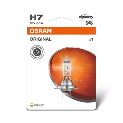 Osram H7 ORIGINAL Glühlampe [Hersteller-Nr. 64210-1BL] für Alpina, Peugeot, Hyundai, Mercedes-Benz, Audi, Kia, Vauxhall, Renault, Opel, Nissan, Porsch