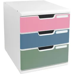 Exacompta, Dokumentenablage, Schubladenbox Modulo, 3 Schubladen, AutentiK (A4)