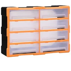 Multi-Schubladen-Organizer 6 | vidaXL : Farbe - Orange und Schwarz, Größe - 8 Schubladen