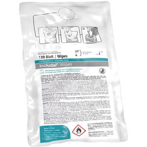 Myxal Desinfektionstücher 13887001, Includal Wipes, für Flächen und Hände, alkoholisch, 12 x 17,5 cm, 120 Tücher