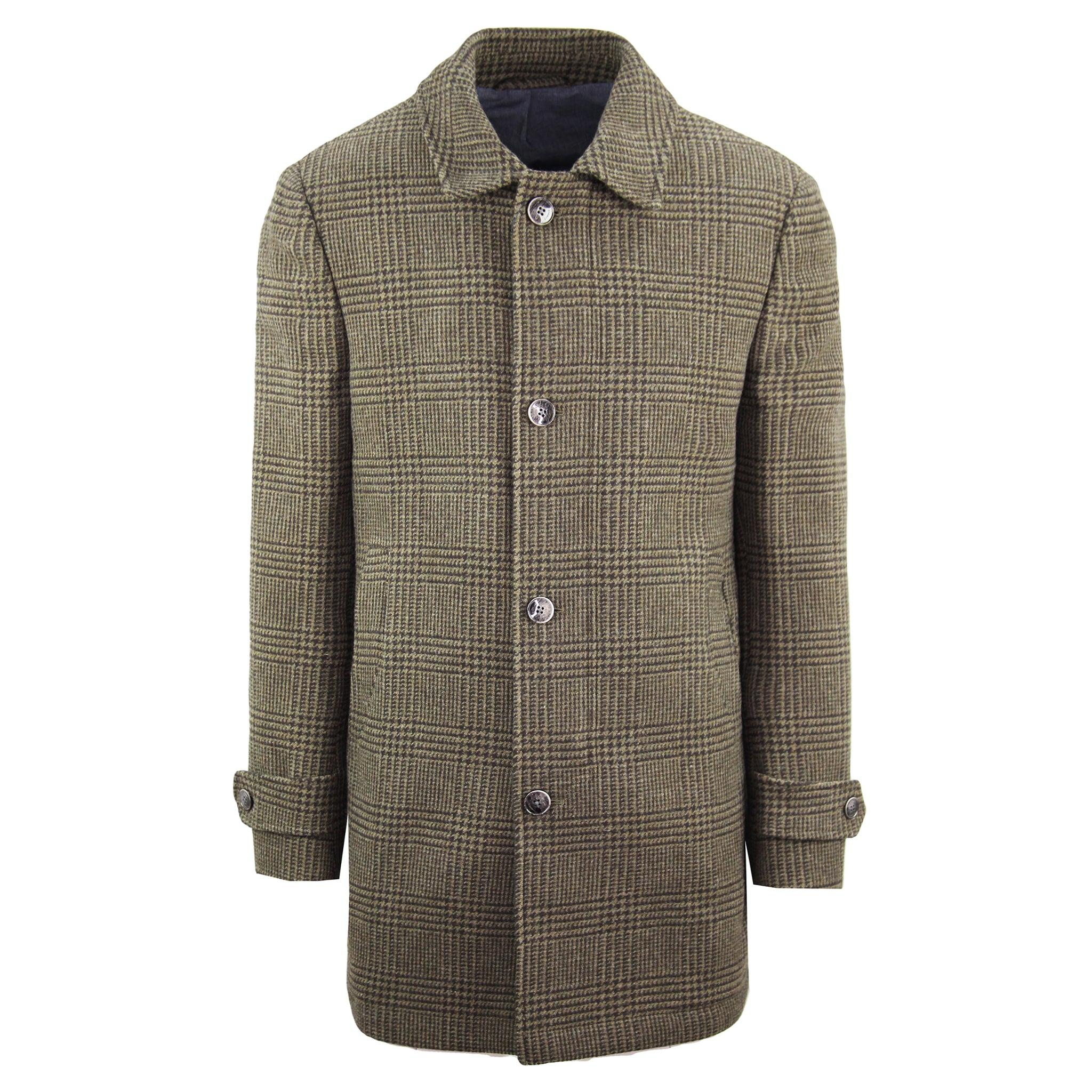 Hackett London gewaschener Woll-Männerbraun Mantel