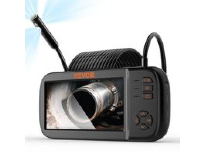 VEVOR endoscoopcamera met licht, drievoudige lens, industriële endoscoop, 4,5 inch IPS-scherm, inspectiecamera, 1920x1080, waterdichte pijpcamera, inspectie van automotoren, riolen en HVAC-kanalen