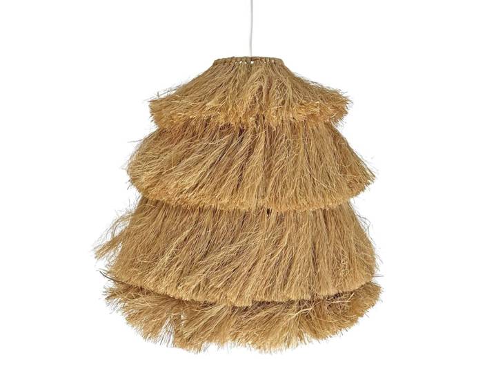 Lampe suspendue avec franges en raphia 40 x40 cm