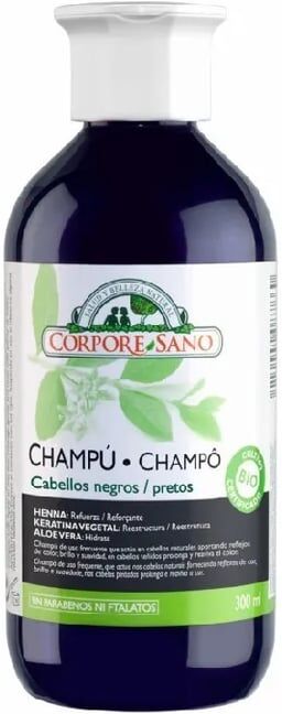 Corpore Sano Champô Henna Cabelos Negros Eco 300 ml