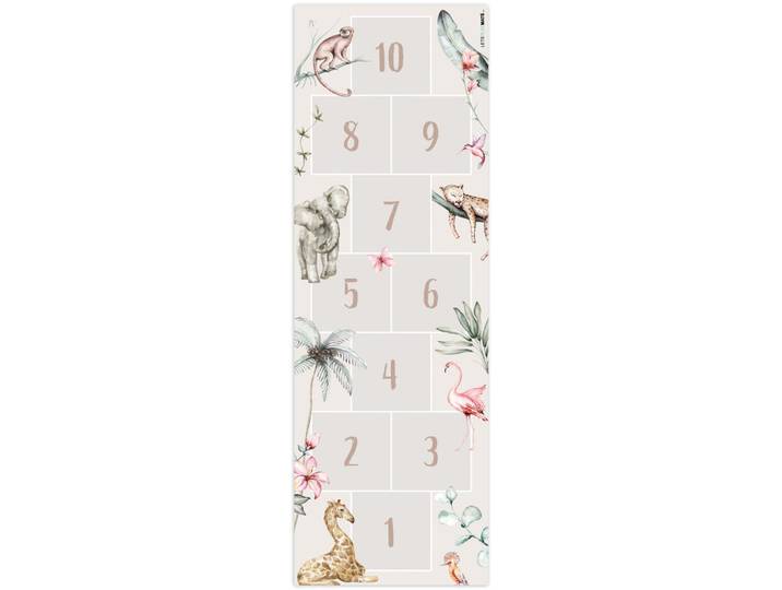 MuchoWow Kinderteppich - Hinkelpad - Tiere - Safari - Aquarell - Kinder - 90x270 cm, Mehrfarbig, Kunststoff, Rechteckig, 90x270 cm, rutschfest, Teppiche & Böden, Teppich, Kinderteppich