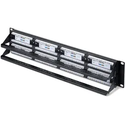 StarTech 48-PORT 2U CAT6 PATCH PANEL NMS NS ACCS, Server Zubehör, Schwarz
