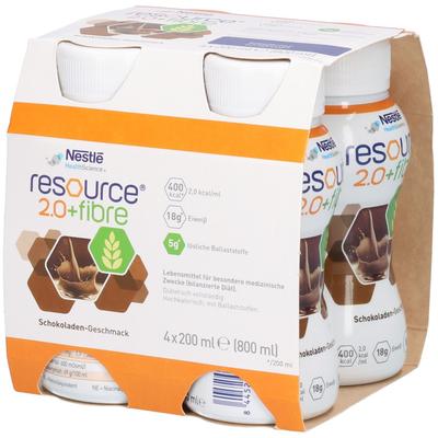 Resource 2.0+fibre Schokolade 4x200 ml Flüssigkeit