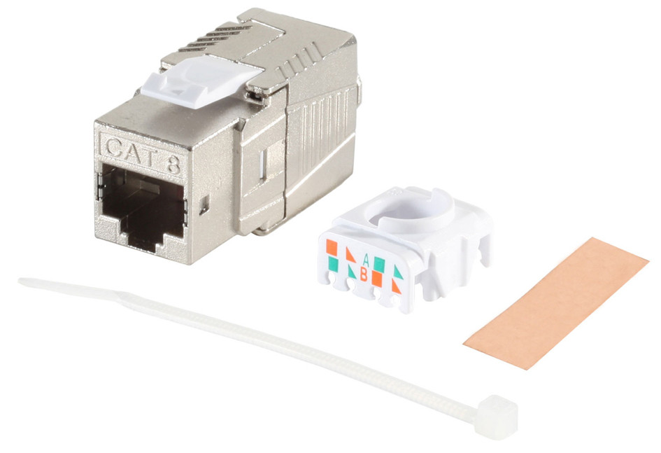 Shiverpeaks BS08-45003 RJ-45 Vrouwelijke Connector Zilver Nikkel/Goud