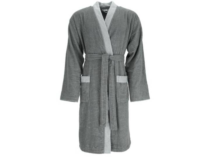 Esprit Bademantel Double Stripe L anthrazit Baumwolle L - Bademantel