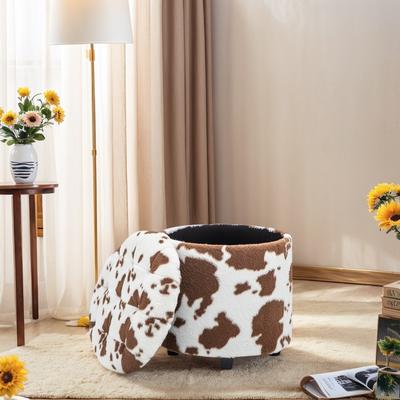 Home 2 Office Round Storage Ottoman Stool