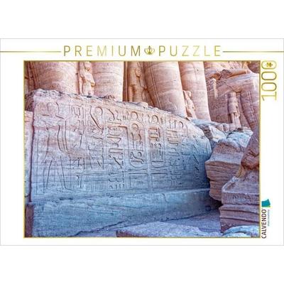 CALVENDO Puzzle Inschrift im Großer Tempel Ramses II. (Abu Simbel) | 1000 Teile Lege-Größe 64x48cm Foto-Puzzle für glückliche Stunden