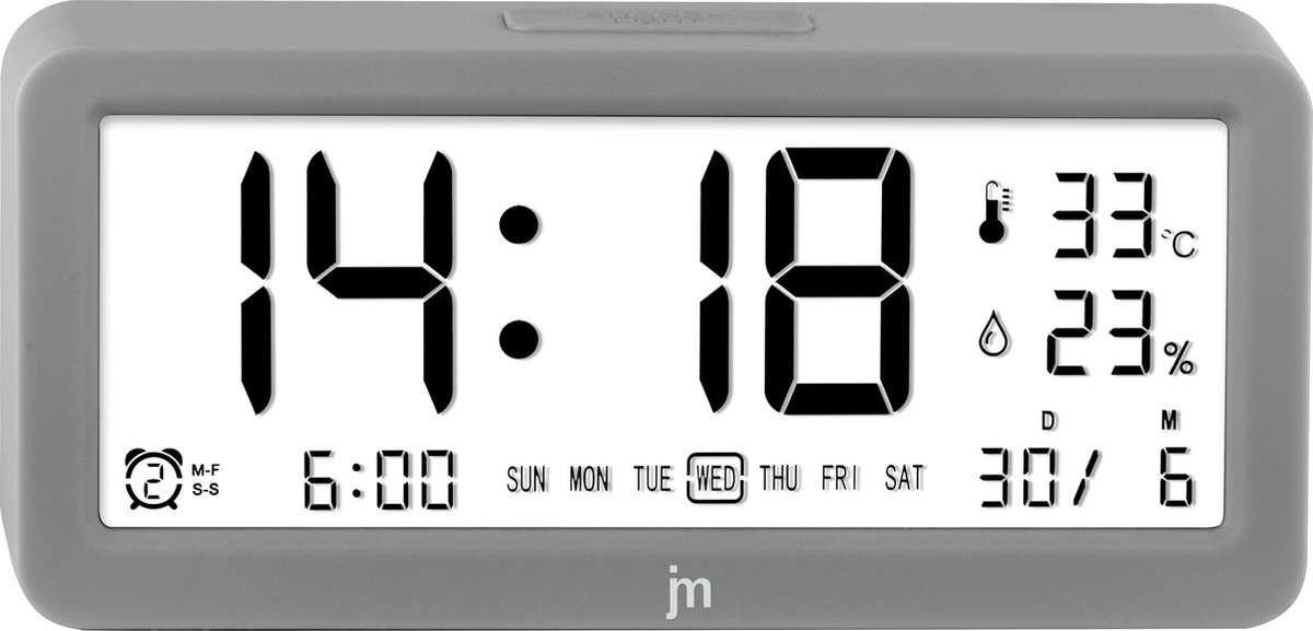 Just a Minute Digitale wekker Grijs