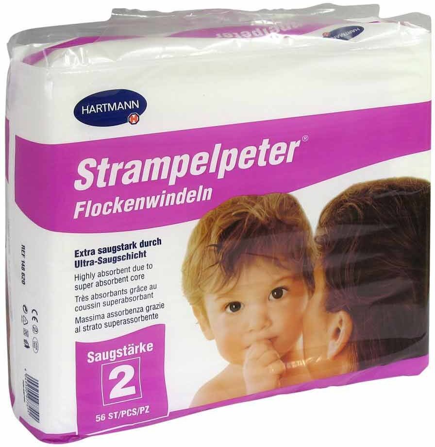 Strampelpeter Flockenwindeln Saugstärke 2 56stk
