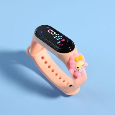 Discount Dollar Deals Fashion Mickey LED Childrens Watch For Girls Waterproof Sports Touch Screen Bracelet With Spiderman Doll Design color Xmy