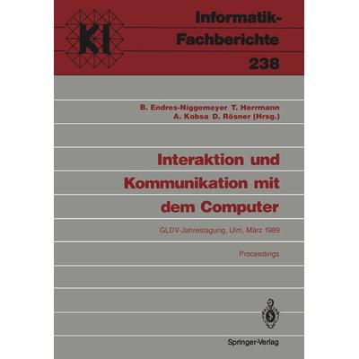 Interaktion und Kommunikation mit dem Computer, Taschenbuch von , Springer Berlin, 978-3-540-52413-7