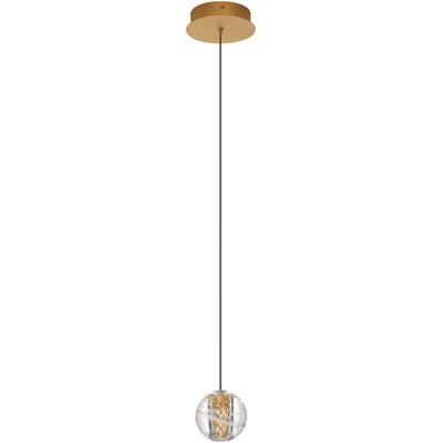 NOVA LUCE Pendelleuchte "LICIO", gold, 1, Ø 12cm H: 150cm, 1 Stk., Leuchten, Pendelleuchte