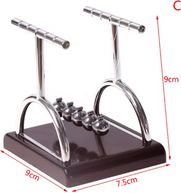 Uplift Curations MotionZen Newtons Cradle Desk Toy Metal Pendulum Balance Ball Physics Kinetic Energy Display For Office & Home 03