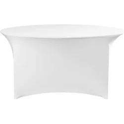Hendi, Möbelbezug + Möbelschutz, Tischbezug rund,, Symposium, 810941, Weiss, ⌀1800x(H)760mm