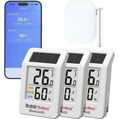 BaldrTherm Solar Thermo-/Hygrometer Weiß HCS702B*HWG023WBRF-V2*1