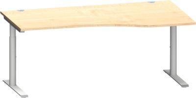 Schäfer Shop Genius Freiformschreibtisch MODENA FLEX, Ansatz rechts, Ahorn