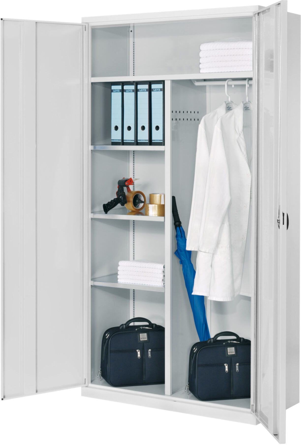 Kappes Akten-/Kleiderschrank ErgoPlus RAL 7035 Vollblechtüren (1251.03.1013)