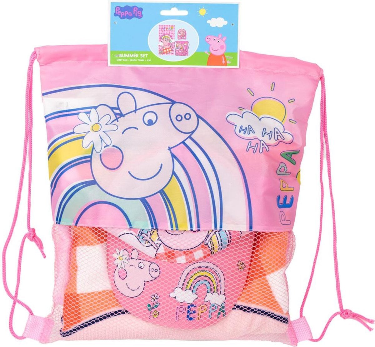 Peppa Pig Zomerset met strandlaken, pet en tas