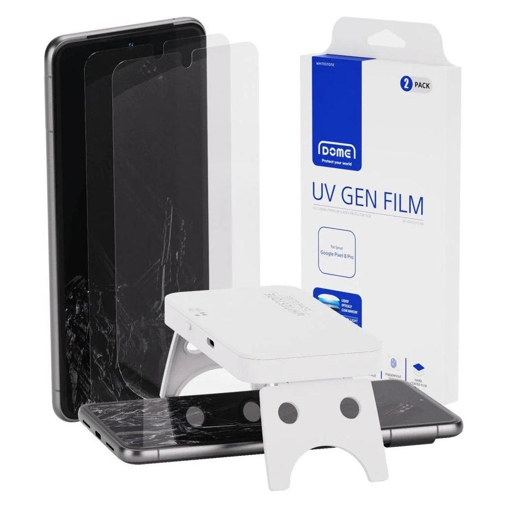 Whitestone Dome UV Gen Schutzfolie für Google Pixel 8 Pro - 2 Stk. (2 Stk., Google Pixel 8 Pro) (1637320833)