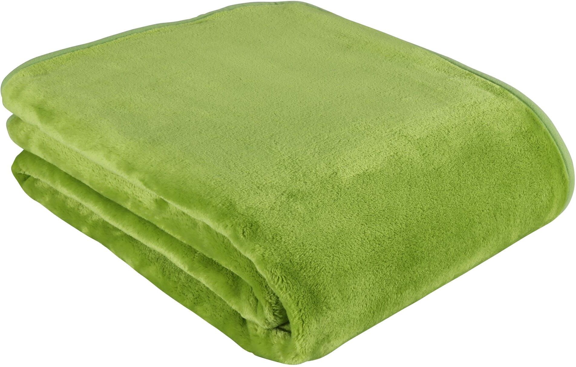Wohndecke ESKIMO "Cashmina Grün", grün, B:150cm L:200cm, Polyester, Wohndecken, Wohndecke grün B/L: 150cm x 200cm
