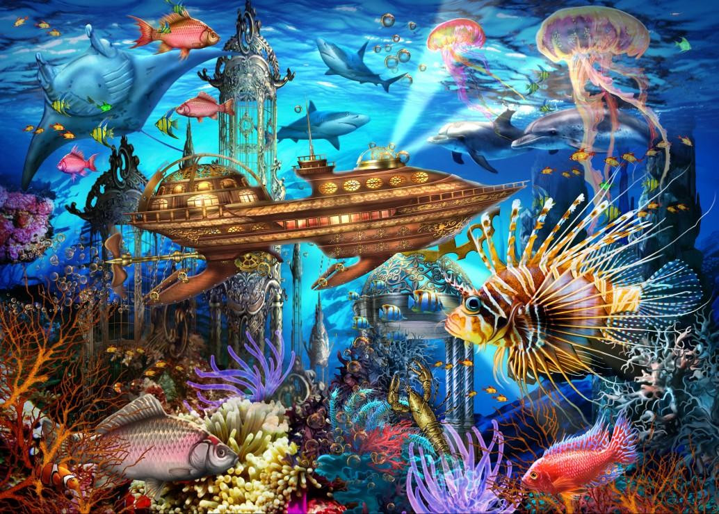 Bluebird Puzzel Aqua City - 500-delige kleurrijke puzzel voor kinderen