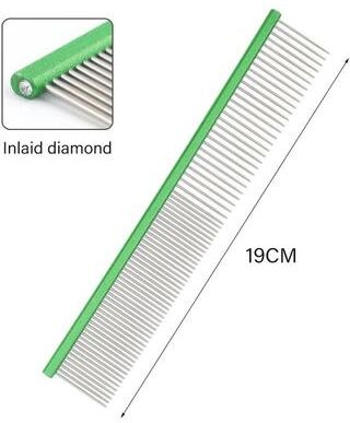 Uplift Essentials Light Aluminum Dual Action Pet Grooming Comb green New