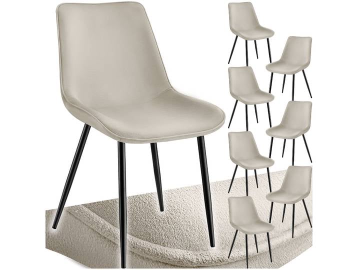 Set Stuhl Monroe Samtoptik - creme, 8er Set