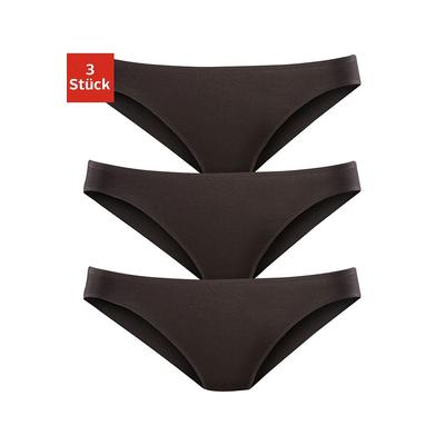 Bikinislip LASCANA "aus hochwertiger Modal-Qualität", Damen, Gr. 40/42, schwarz, Obermaterial: 94% Modal (TENCEL™), 6% Elasthan, unifarben, körpernah, Unterhosen