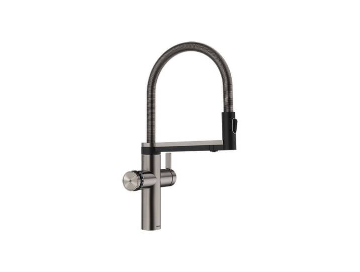 Blanco Küchenarmatur CHOICE ICONA Satin Platinum - gefiltertes, gekühltes (Still, Medium, S