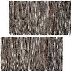 ProGarden, Gartenzaun, 2er-Set Weidenmatte, 75 x 250 cm