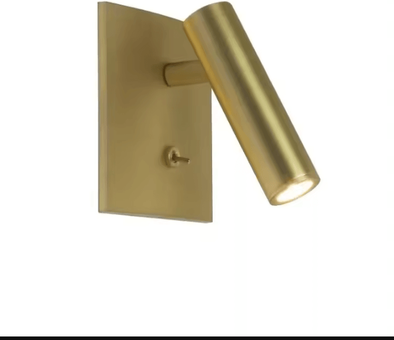 Inspire Curations Adjustable Recessed LED Bedside Reading Wall Lamp square copper warm White (2700 3500k)
