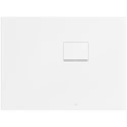 Villeroy und Boch Squaro Infinity Duschwanne UDQ1075SQI2RVRW 100 x 75 x 4 cm, Stone White, Eck-Einbau rechts gegen Wand