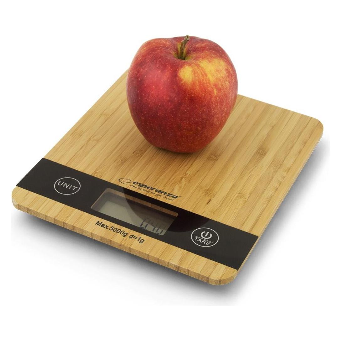 Esperanza EKS005 Elektronische Küchenwaage Bambus Tabletop Rectangle (EKS005)