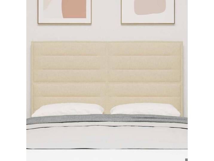 LED - Crème - Tête de lit LED - Contemporain - avec bandes LED Crème 160 cm - tissu - Panneau de lit{5819}