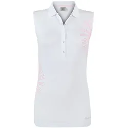 Girls Golf FLOWER ROSE Damen Polo ärmellos rose/weiss